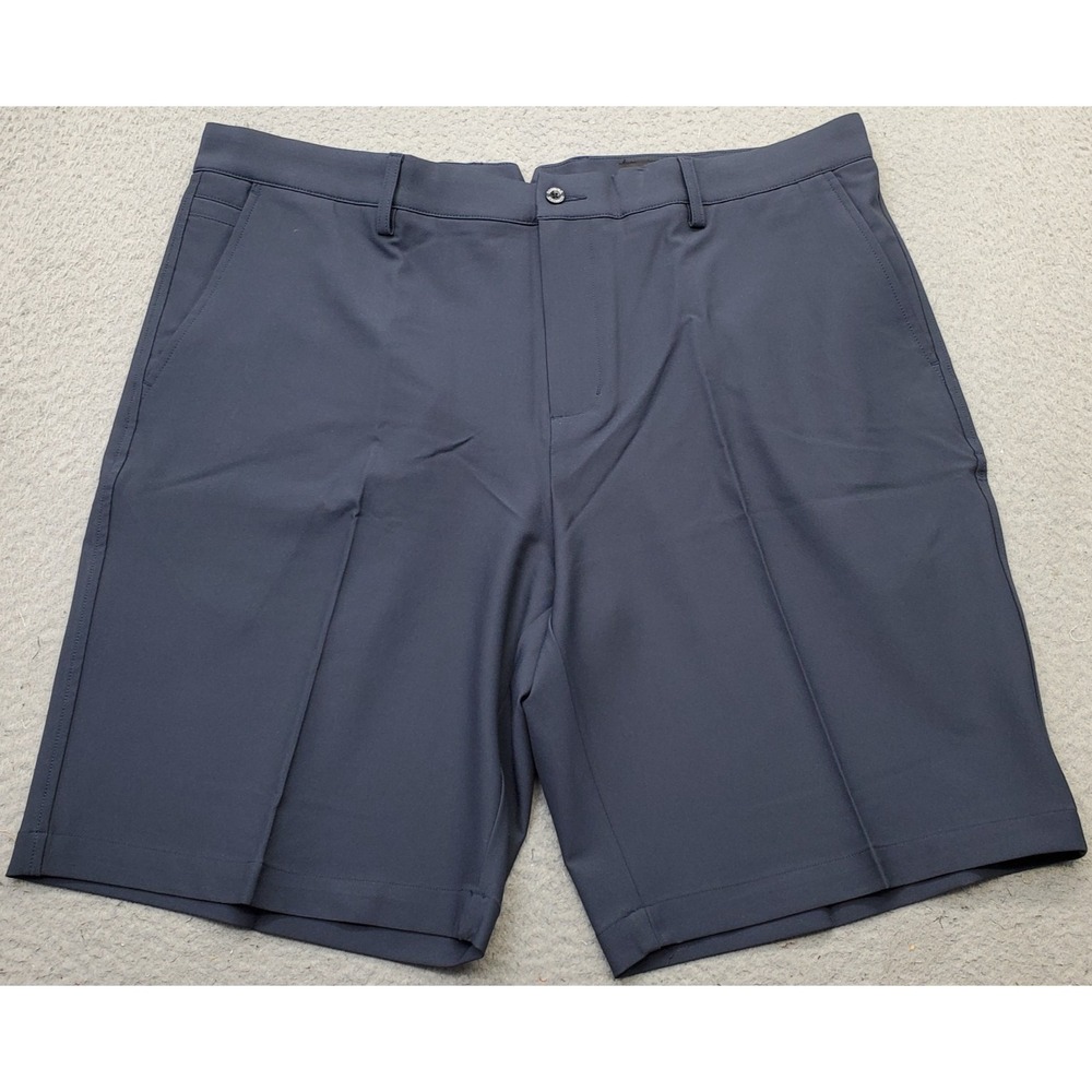 Dunning Golf Shorts Mens 38 Navy Player Fit Woven Performance Stretch Flat Front